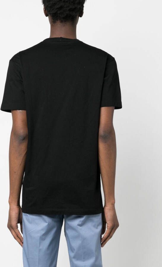 DSQUARED2 glitter logo-print T-shirt Zwart