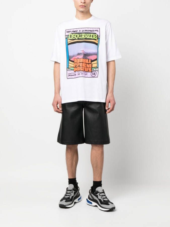 DSQUARED2 T-shirt met print Wit