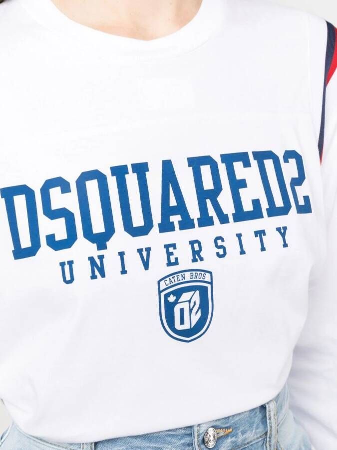 DSQUARED2 graphic-print cotton T-shirt Wit