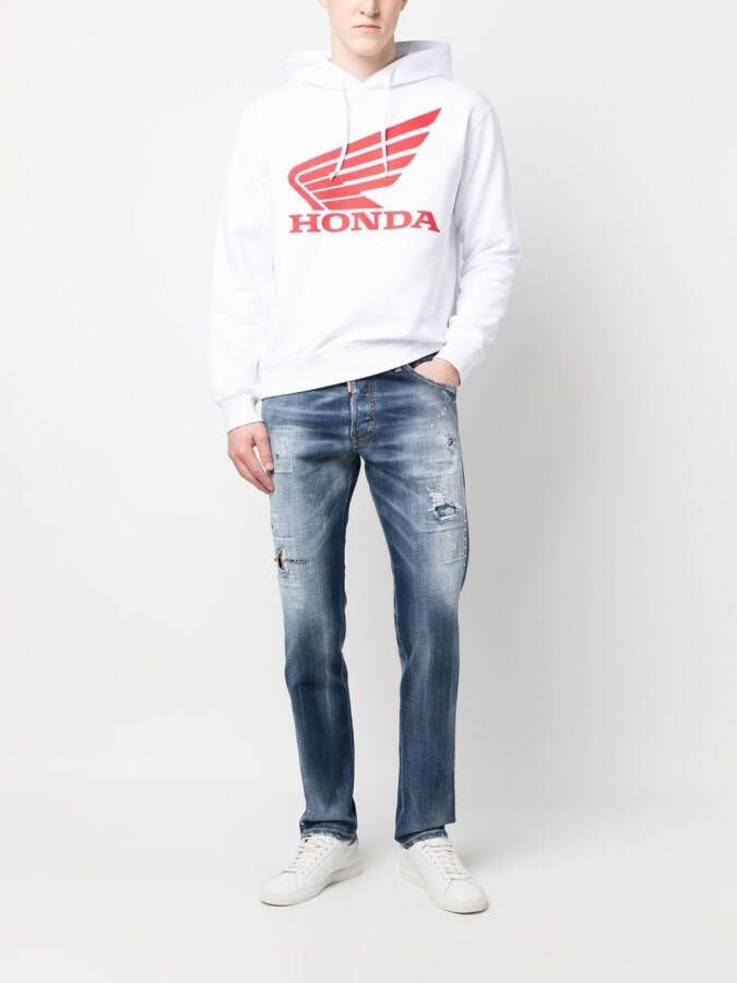 DSQUARED2 Hoodie met print Wit