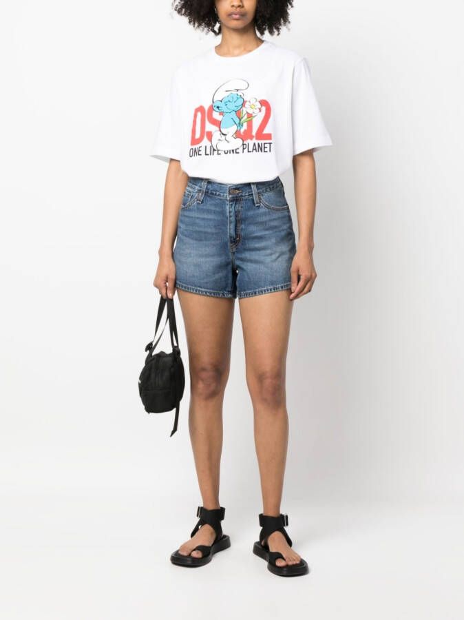DSQUARED2 T-shirt met print Wit