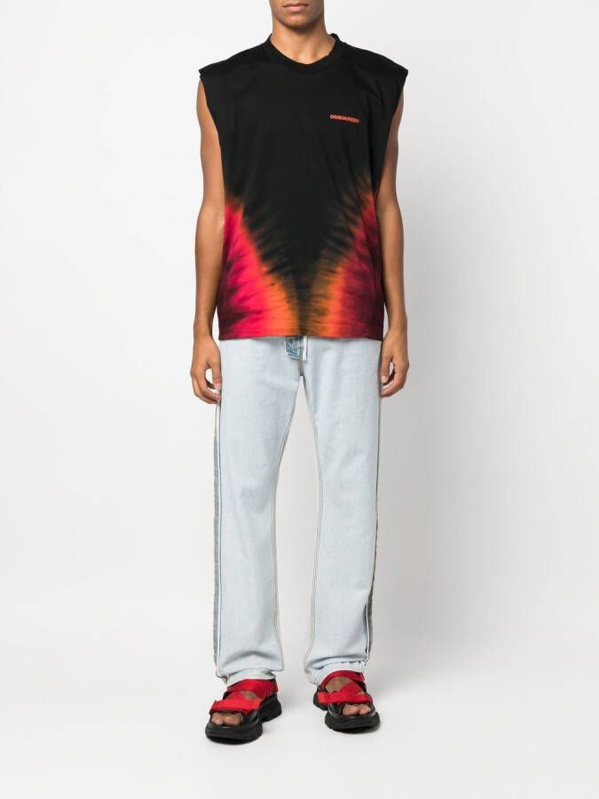 DSQUARED2 Hemd met tie-dye print Zwart