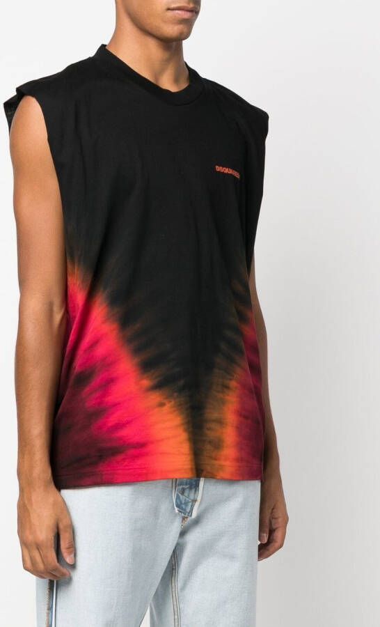 DSQUARED2 Hemd met tie-dye print Zwart