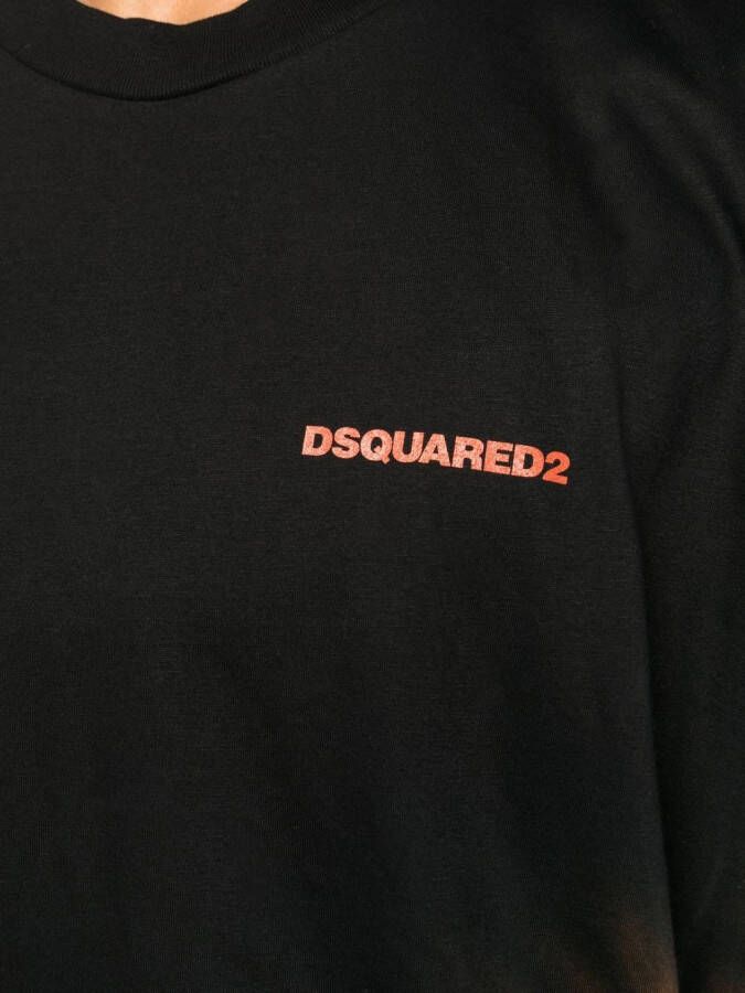 DSQUARED2 Hemd met tie-dye print Zwart