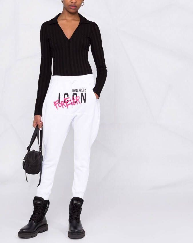 DSQUARED2 High waist broek Wit