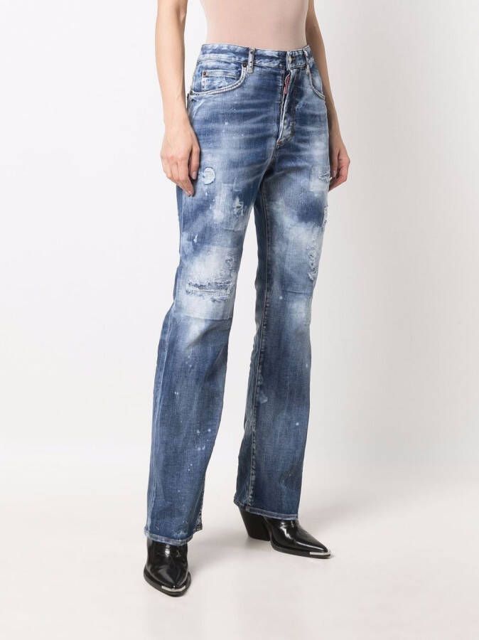 DSQUARED2 High waist jeans Blauw