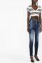 DSQUARED2 high-waisted faded skinny jeans Blauw - Thumbnail 4