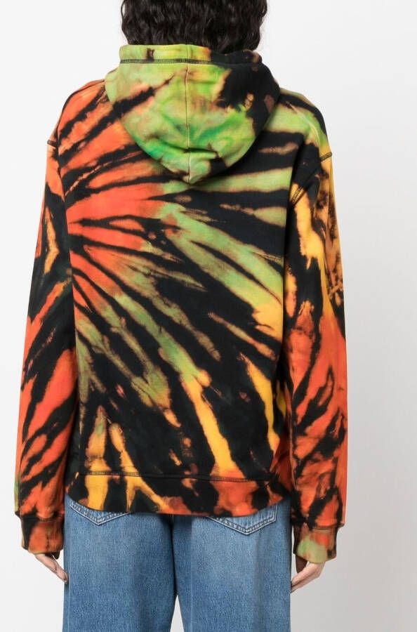 DSQUARED2 Hoodie met abstracte print Zwart