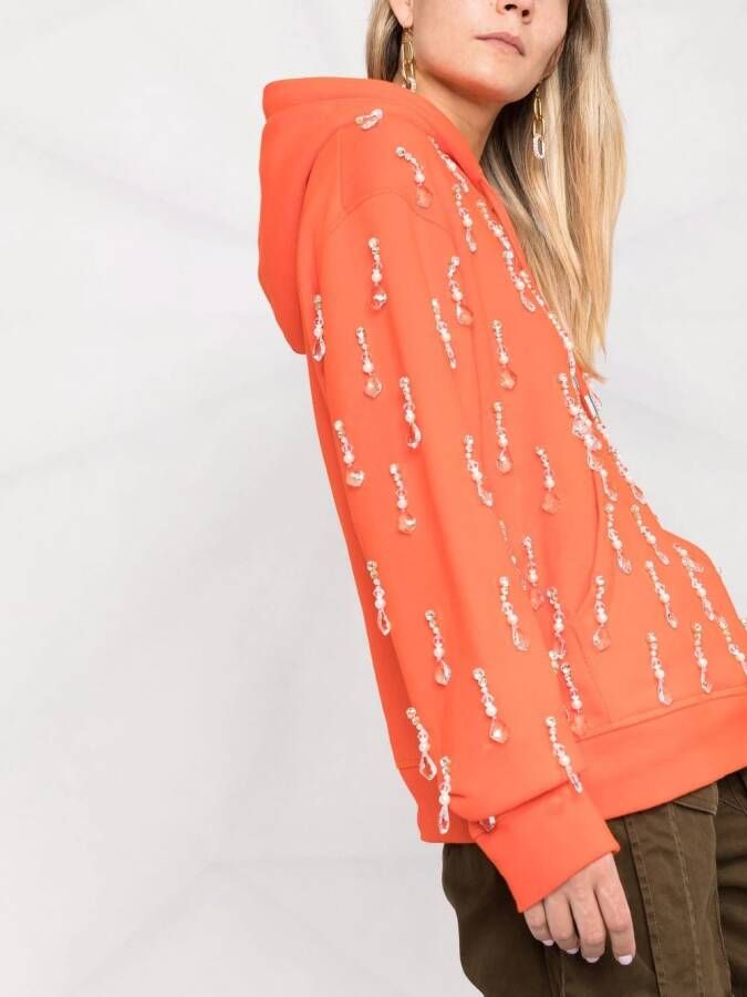DSQUARED2 Hoodie met kralen Oranje