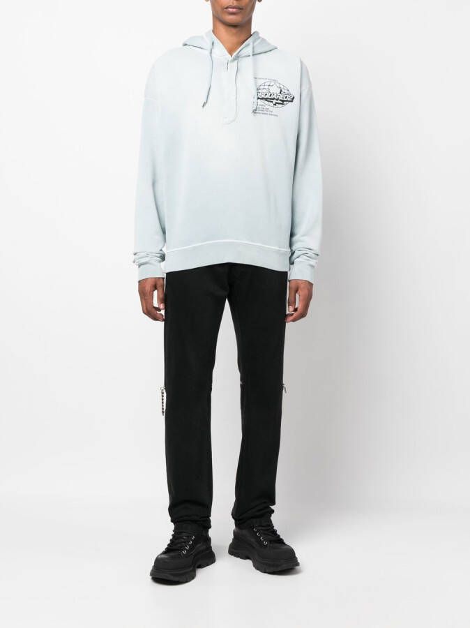DSQUARED2 Hoodie met logoprint Blauw