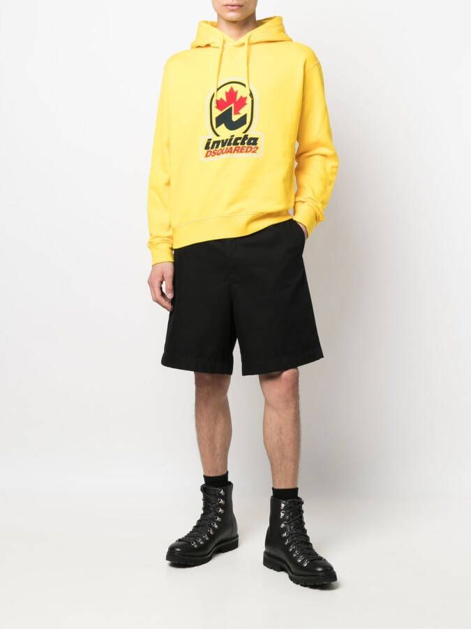 DSQUARED2 Hoodie met logoprint Geel