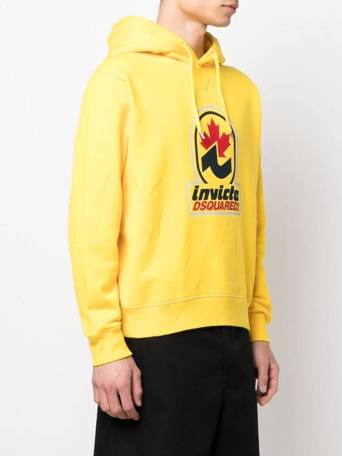 DSQUARED2 Hoodie met logoprint Geel