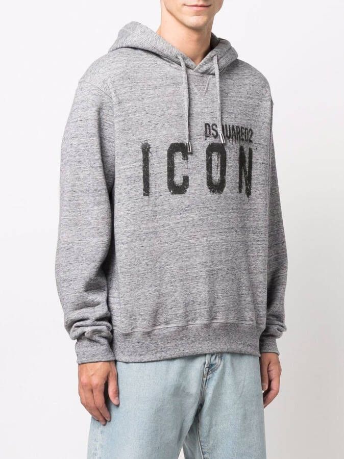 DSQUARED2 Hoodie met logoprint Grijs