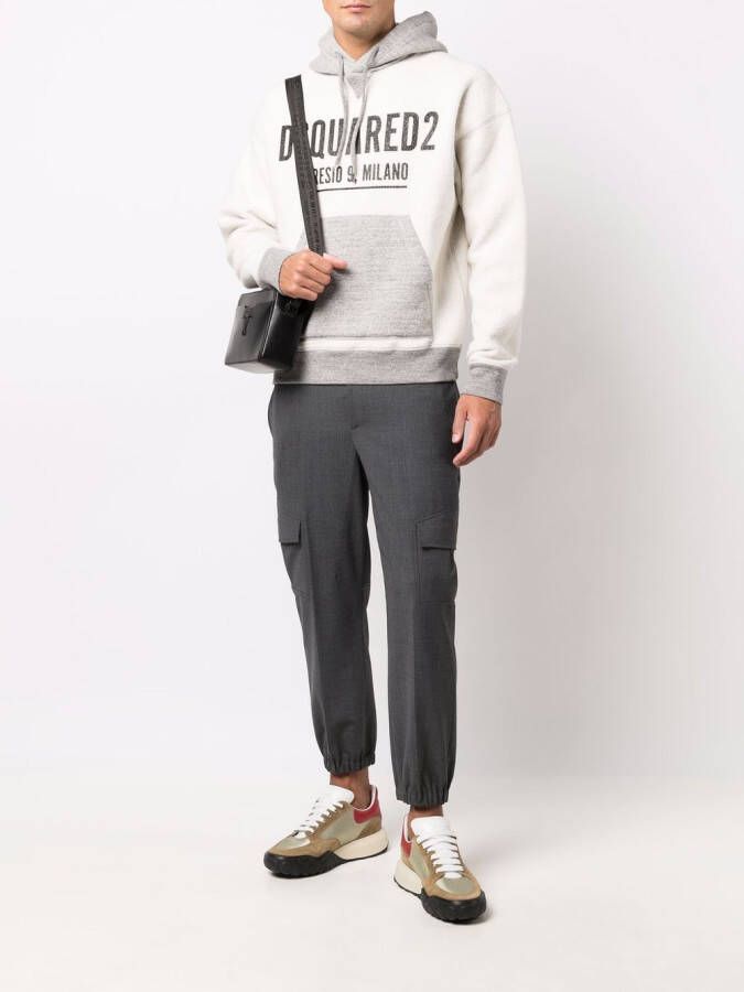 DSQUARED2 Hoodie met logoprint Grijs
