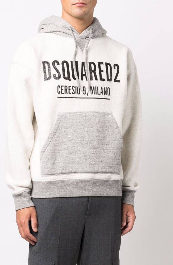DSQUARED2 Hoodie met logoprint Grijs