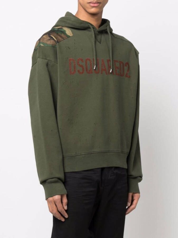 Dsquared2 Hoodie met logoprint Groen