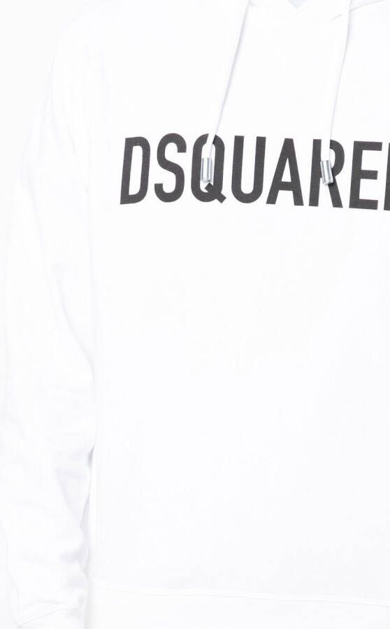 DSQUARED2 Hoodie met logoprint Wit