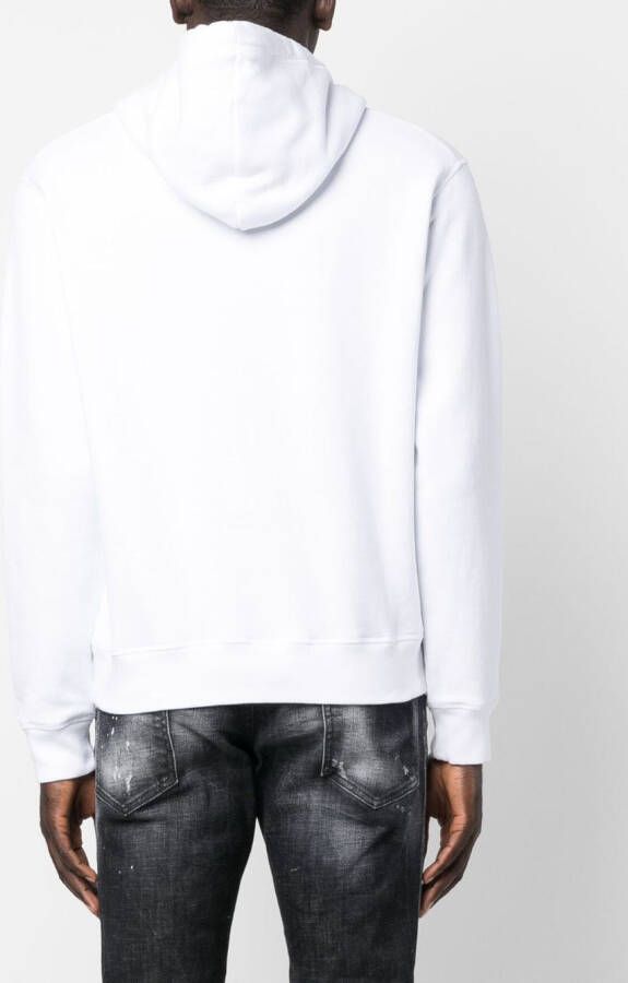 DSQUARED2 Hoodie met logoprint Wit