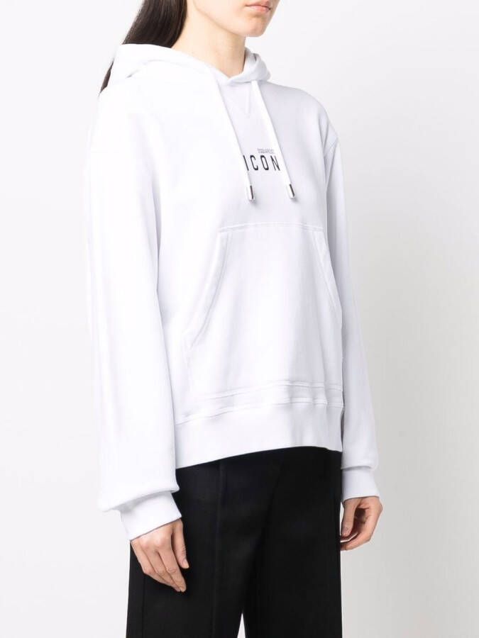 DSQUARED2 Hoodie met logoprint Wit