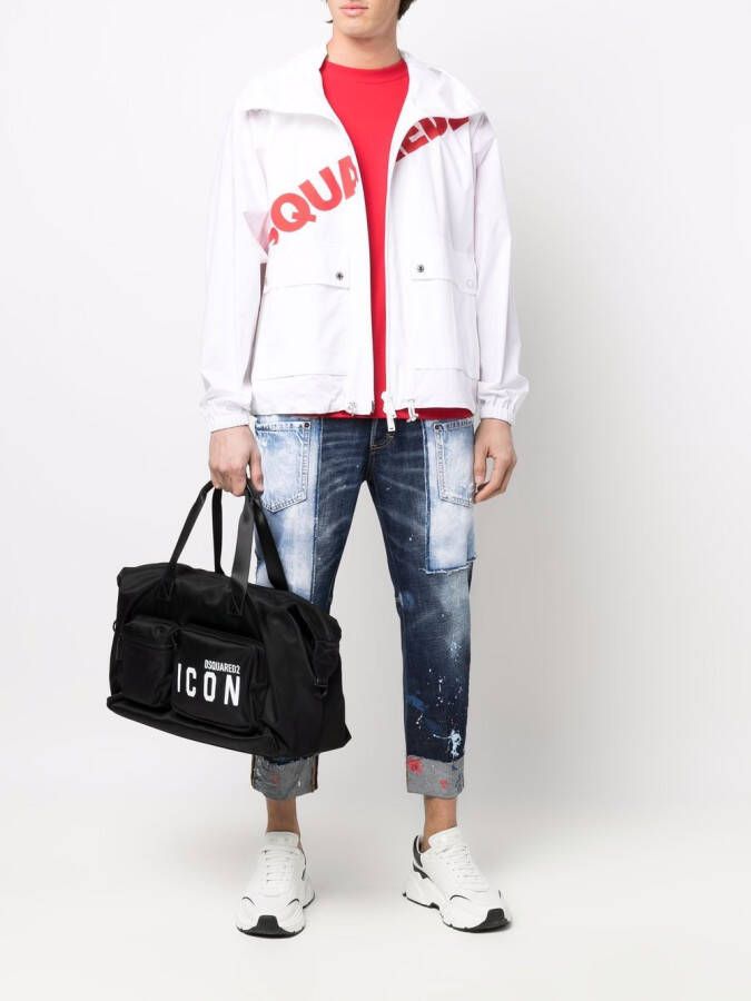 DSQUARED2 Hoodie met logoprint Wit