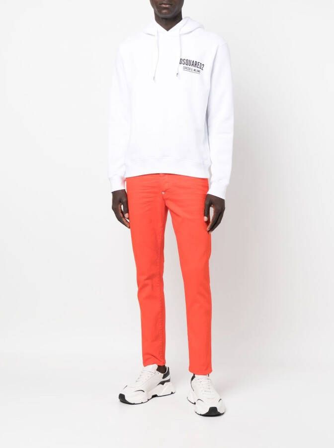 DSQUARED2 Hoodie met logoprint Wit
