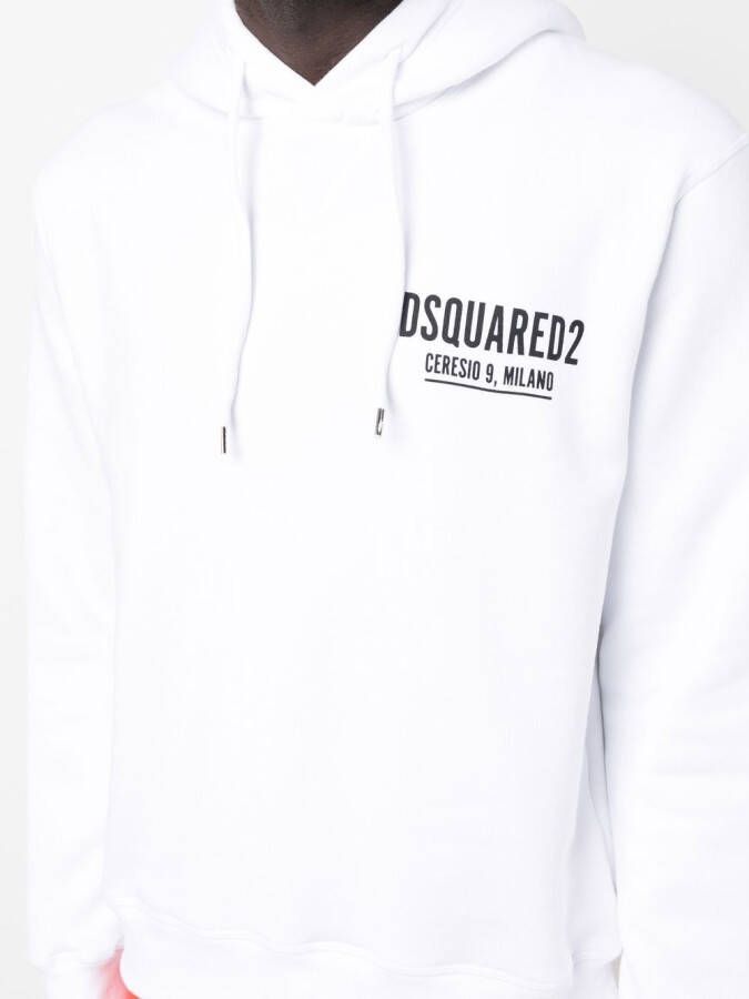 DSQUARED2 Hoodie met logoprint Wit