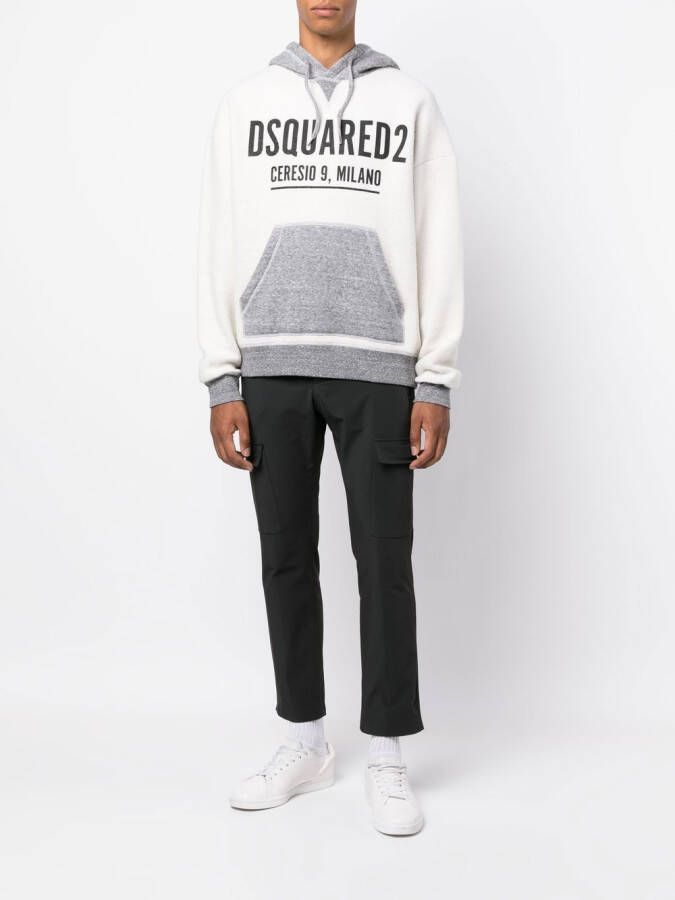 DSQUARED2 Hoodie met logoprint Wit
