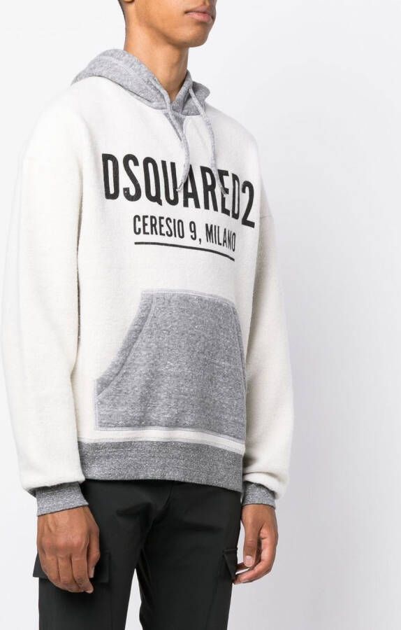 DSQUARED2 Hoodie met logoprint Wit