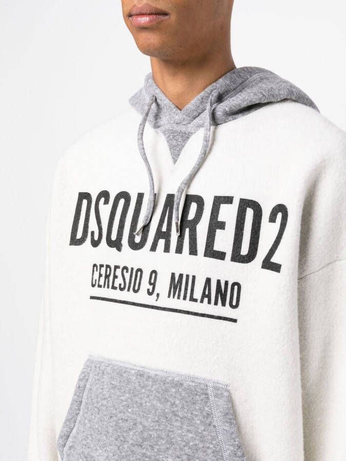 DSQUARED2 Hoodie met logoprint Wit