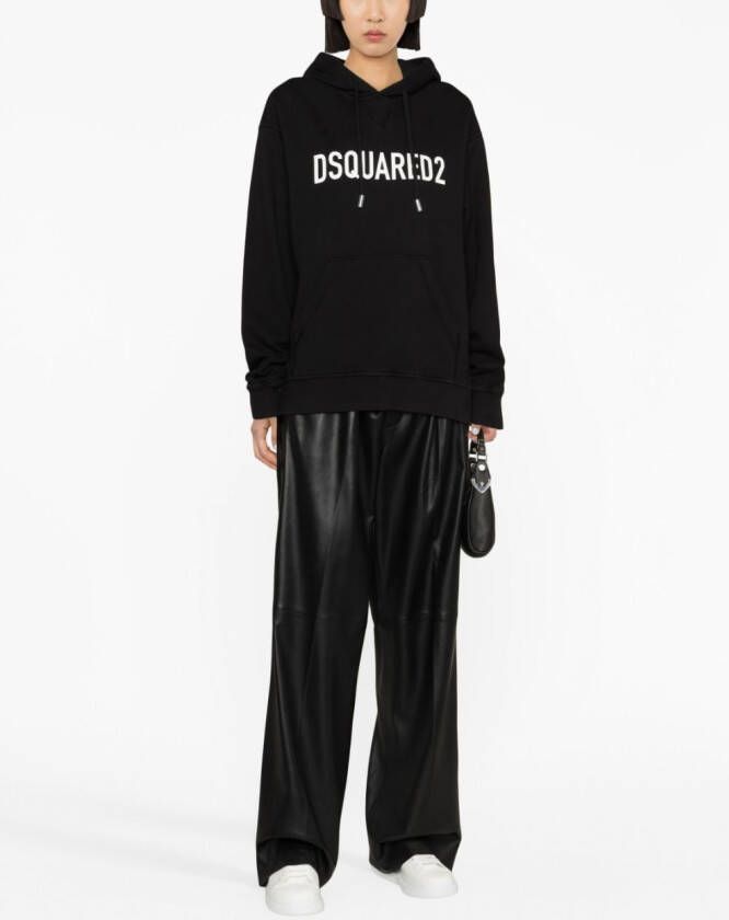 DSQUARED2 Hoodie met logoprint Zwart