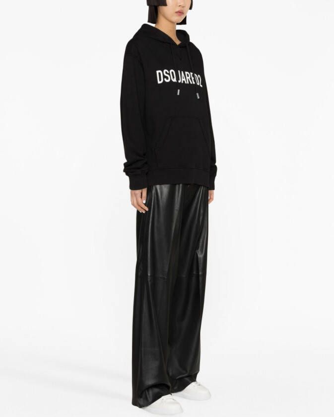 DSQUARED2 Hoodie met logoprint Zwart