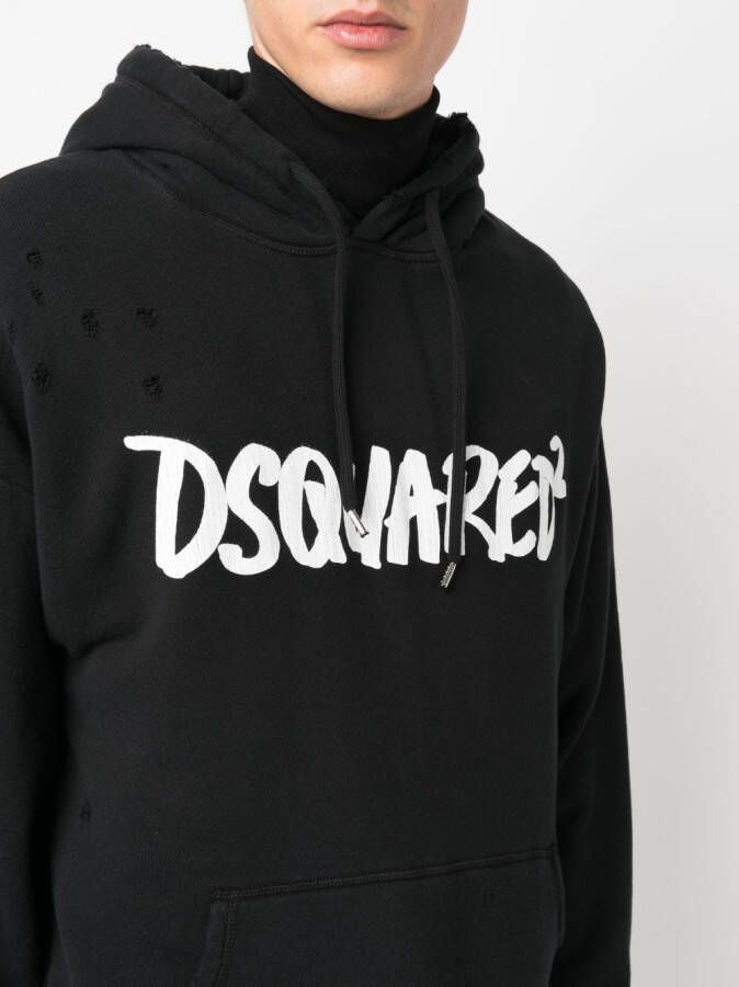 Dsquared2 Hoodie met logoprint Zwart