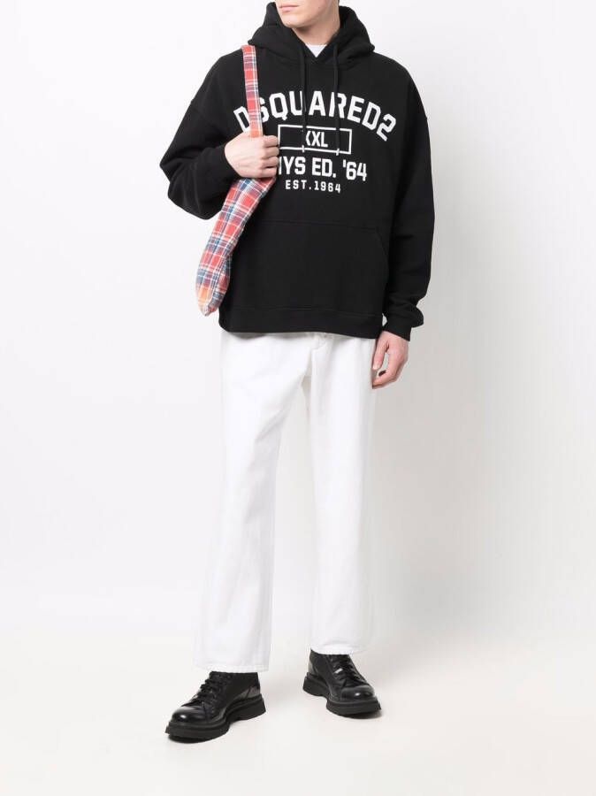 DSQUARED2 Hoodie met logoprint Zwart