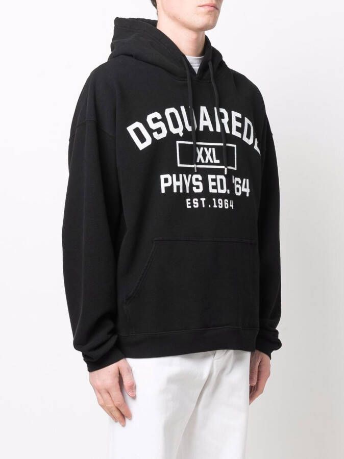 DSQUARED2 Hoodie met logoprint Zwart