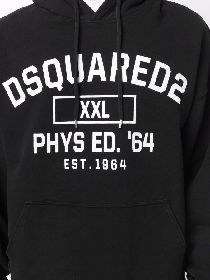 DSQUARED2 Hoodie met logoprint Zwart