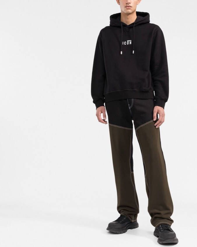 DSQUARED2 Hoodie met logoprint Zwart