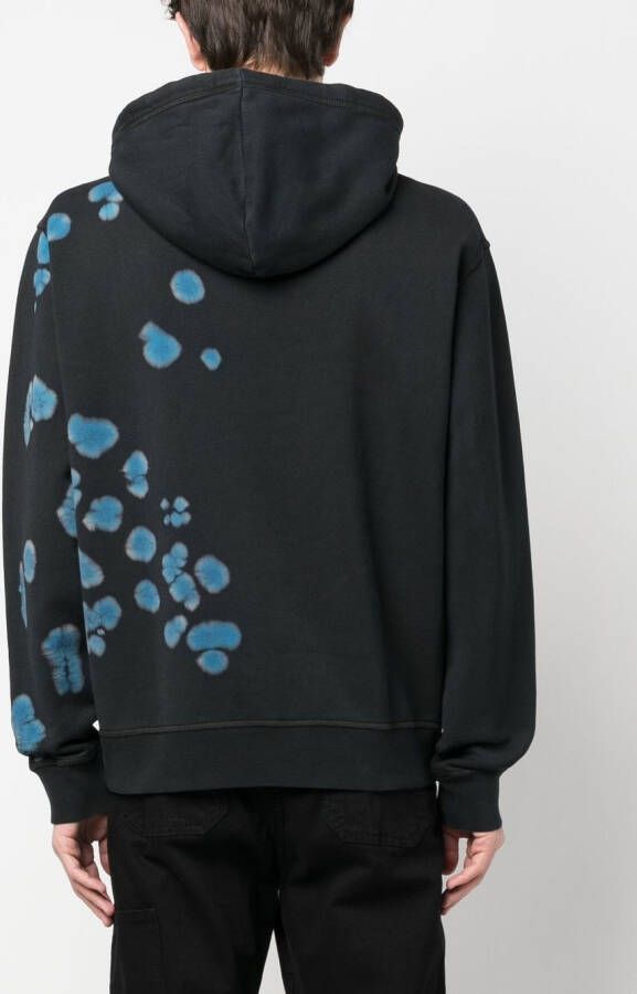 DSQUARED2 Hoodie met tie-dye print Zwart