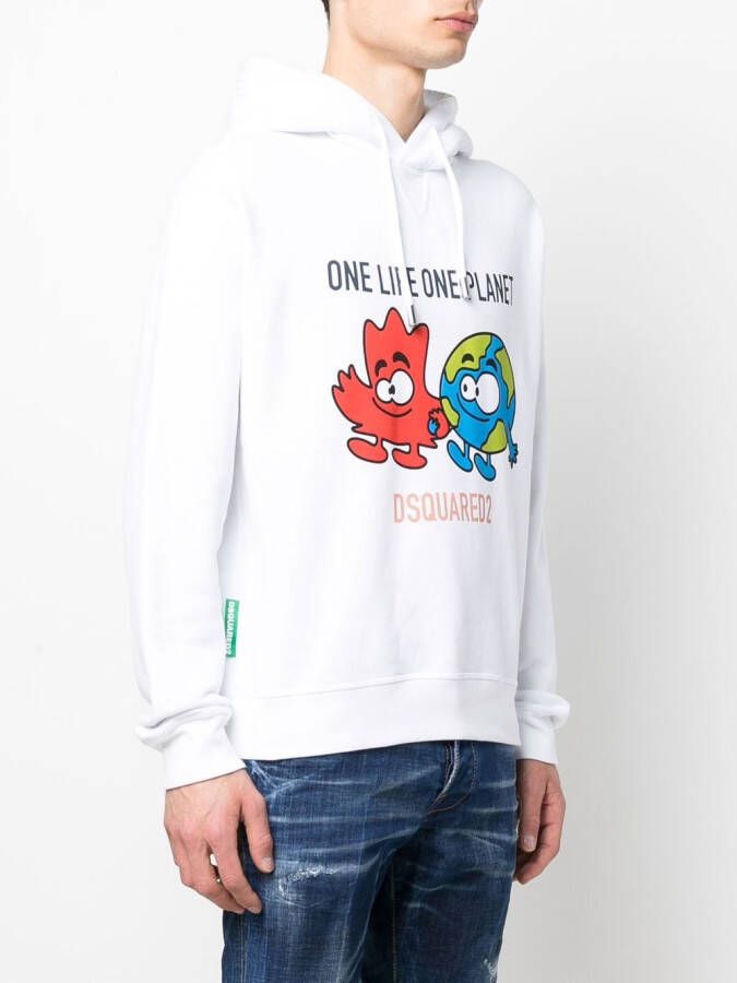 DSQUARED2 Hoodie met trekkoord Wit
