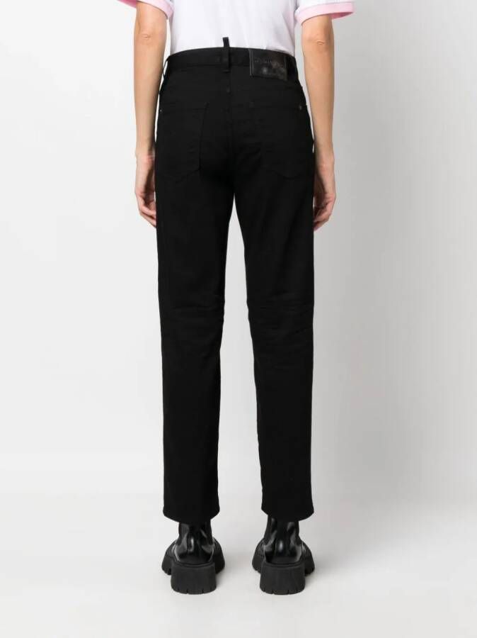 Dsquared2 Icon cropped jeans Zwart