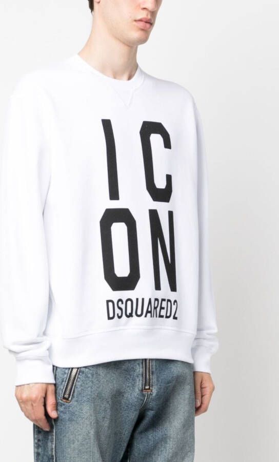 DSQUARED2 Sweater met Icon-logoprint Wit
