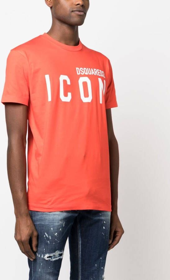 Dsquared2 T-shirt met Icon-logoprint Oranje