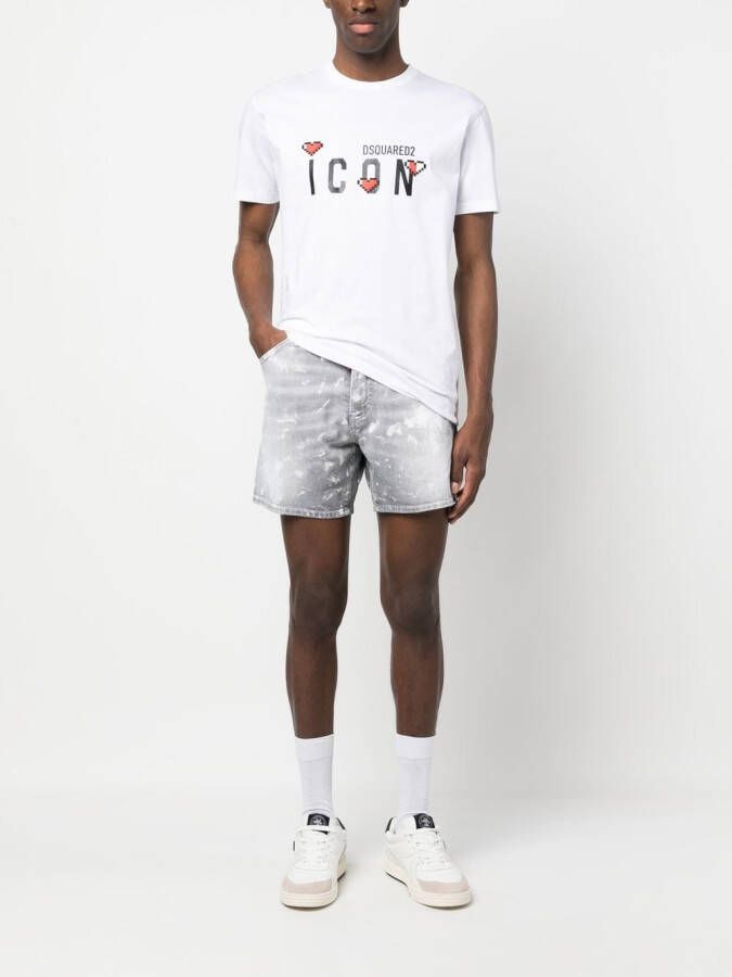 DSQUARED2 Icon logo-print T-shirt Wit