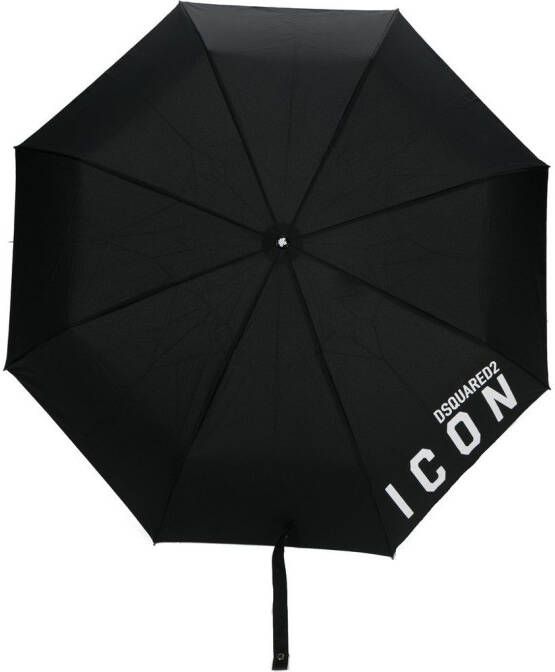 Dsquared2 Icon logo-print umbrella Zwart