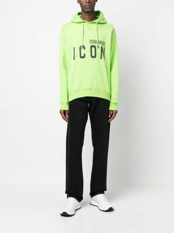 Dsquared2 Icon-print cotton hoodie Groen