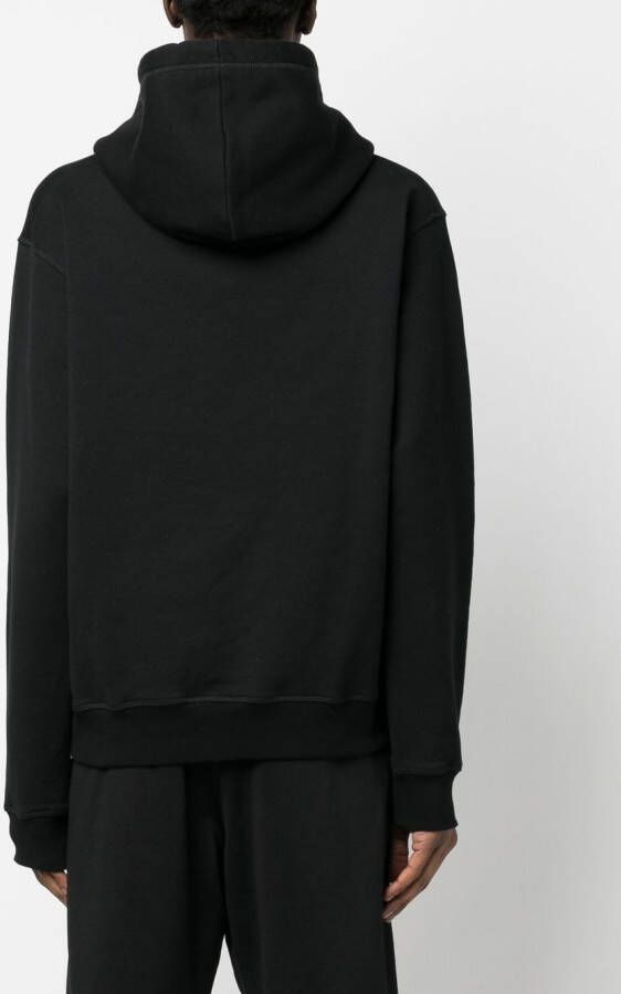 Dsquared2 Icon-print cotton hoodie Zwart