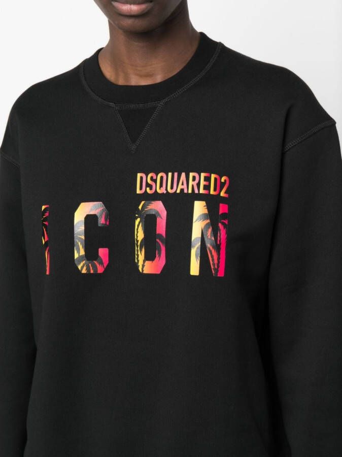 Dsquared2 Sweater met print Zwart