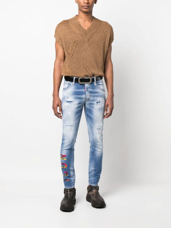 DSQUARED2 Jeans met print Blauw
