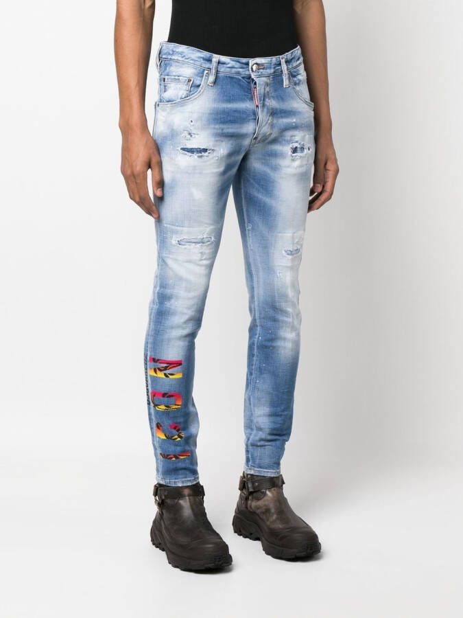 DSQUARED2 Jeans met print Blauw