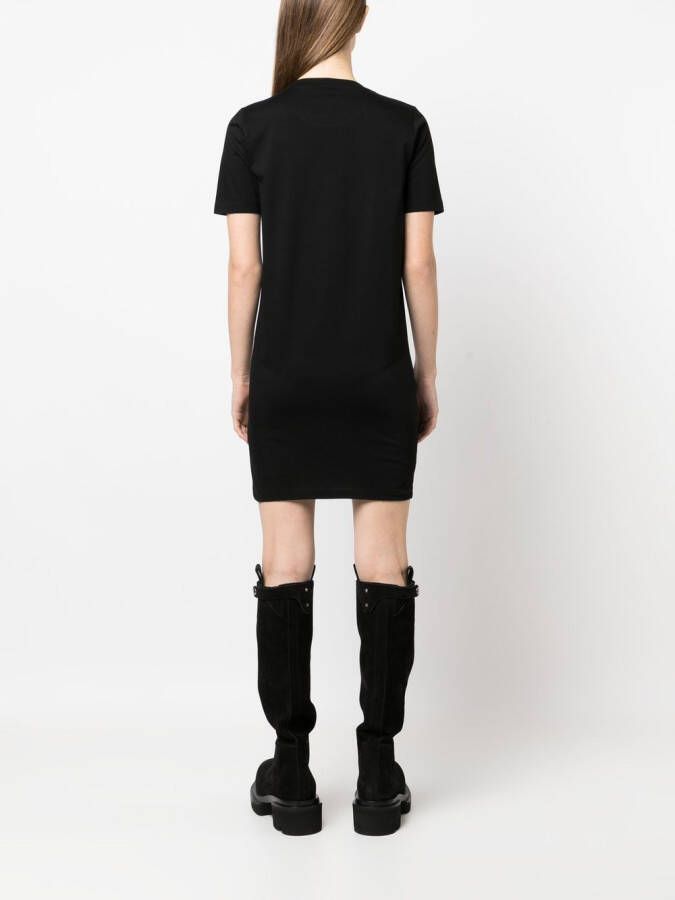 Dsquared2 T-shirtjurk met print Zwart