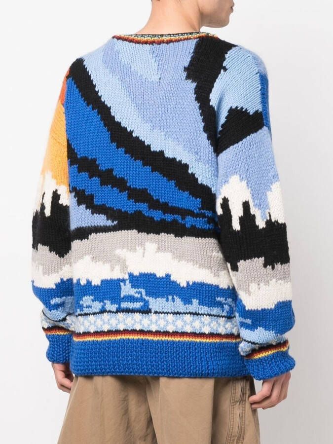 DSQUARED2 Intarsia trui Blauw